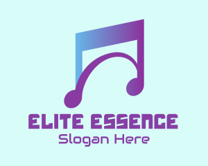 Singer - Modern Musical Note logo design