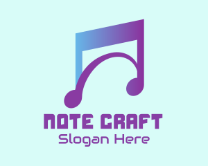 Note - Modern Musical Note logo design