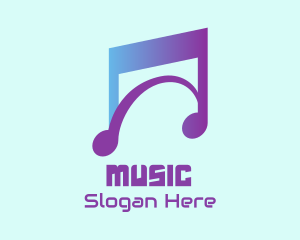 Modern Musical Note  logo design