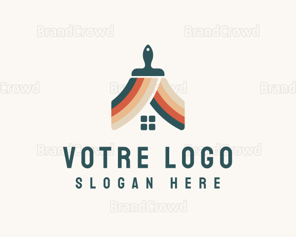 House Roof Paint Logo