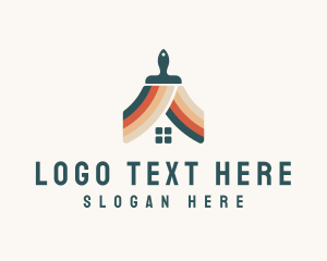 House Roof Paint Logo