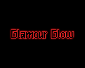 Red Gaming Glow logo design