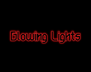 Red Gaming Glow logo design