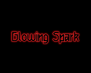 Red Gaming Glow logo design