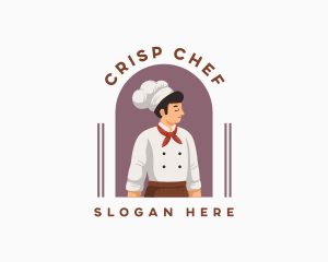 Male Chef Baker logo design