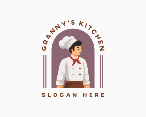 Male Chef Baker logo design