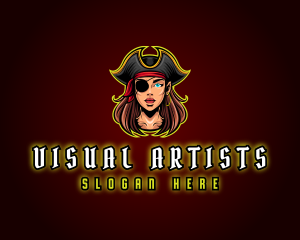 Woman Captain Pirate Logo