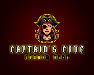 Captain - Woman Captain Pirate logo design