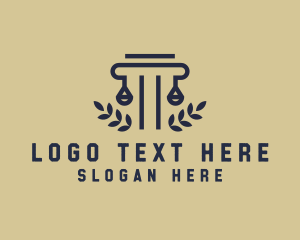Legal - Legal Pillar Wreath logo design