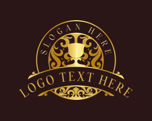 Elegant Wine Goblet  Logo