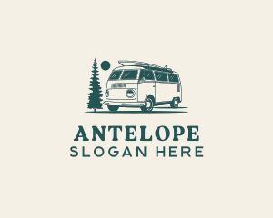 Retro Trailer Van Logo