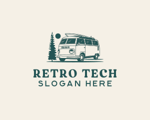 Retro Trailer Van logo design