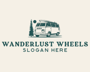 Roadtrip - Retro Trailer Van logo design