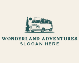 Retro Trailer Van logo design