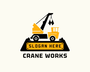Crane - Crawler Crane Machinery logo design