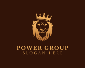 Primal - Majestic Crown Lion logo design