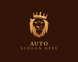 Hunting - Majestic Crown Lion logo design