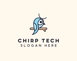 Chirp - Robin Bird Aviary logo design