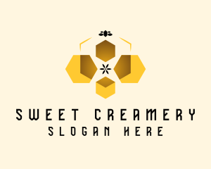 Bee Honey Hive logo design