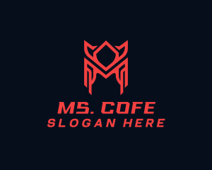 Esports Gaming Crown Letter M logo design