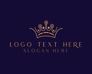 Premium Brand - Elegant Crown Tiara logo design