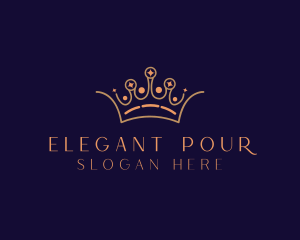 Elegant Crown Tiara logo design