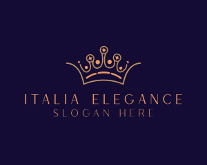 Elegant Crown Tiara logo design