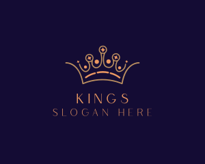 Elegant Crown Tiara logo design