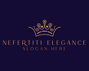 Elegant Crown Tiara logo design