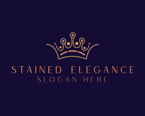 Elegant Crown Tiara logo design