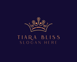 Elegant Crown Tiara logo design