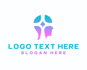 Mental - Human Head Cross logo design