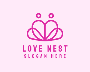 Couple - Dating Flower Couple logo design