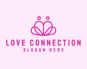 Dating - Dating Flower Couple logo design