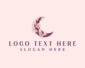 Floral Ornament Moon Logo