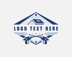 Power Washer - Pressure Washing Roof Cleaning logo design