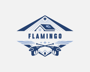 Gutter Cleaning - Pressure Washing Roof Cleaning logo design