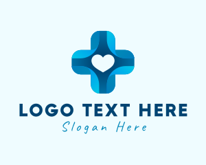 Healthcare Professional - Medical Cross Heart logo design