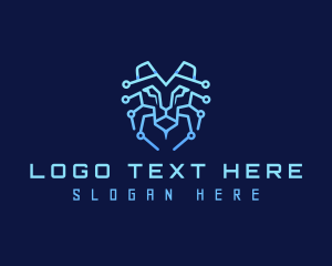 Networking - Digital Lion Technology logo design