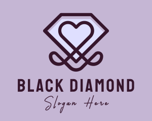 Luxury Diamond Heart logo design