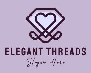 Luxury Diamond Heart logo design