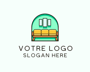 Upholsterer - Living Room Furniture logo design