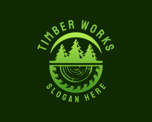 Logger - Tree Wood Sawmill logo design