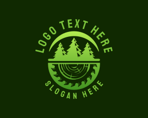 Log - Tree Wood Sawmill logo design