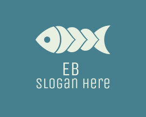 Blue Fish Fishing Logo