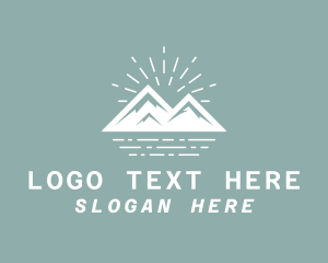 Camping - Mountain Lake Tour logo design