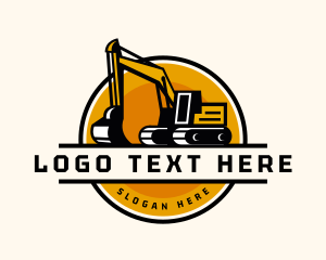 Industrial - Excavator Construction Backhoe logo design