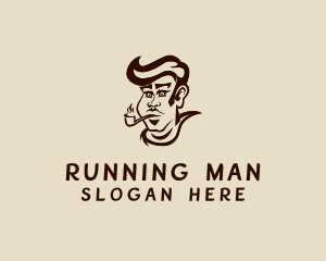 Smoking - Cigarette Smoker Man logo design
