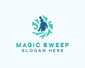 Clean Broom Housekeeping logo design