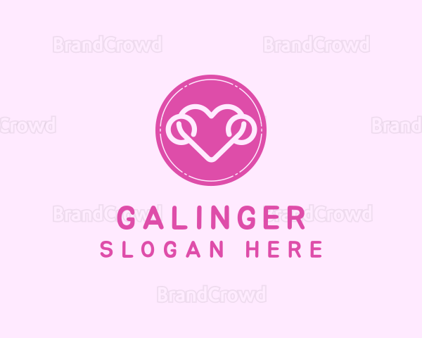 Lovely Heart Badge Logo